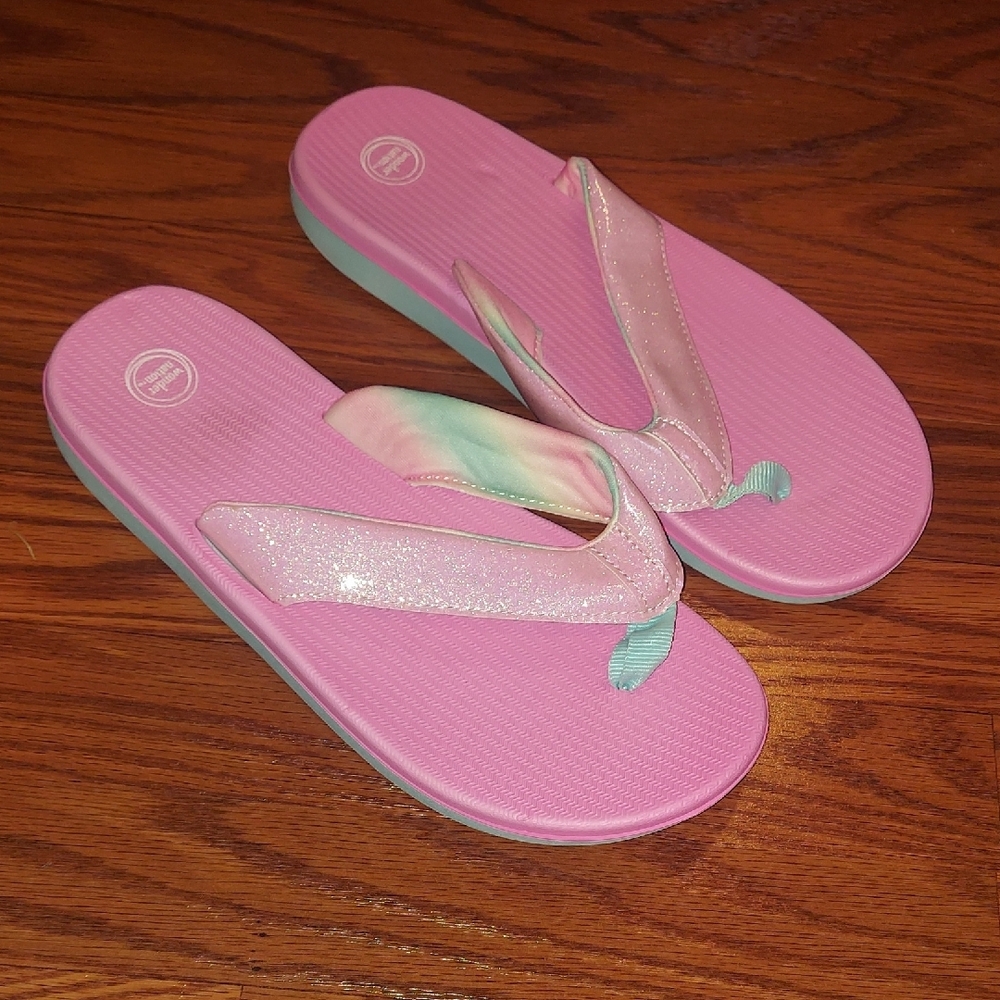 Cat & Jack Kids Sandals in Pink, Blue, and Green - Picture 2 of 5